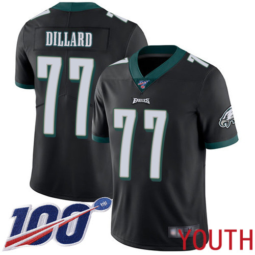 Youth Philadelphia Eagles 77 Andre Dillard Black Alternate Vapor Untouchable NFL Jersey Limited Player